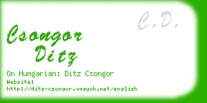 csongor ditz business card